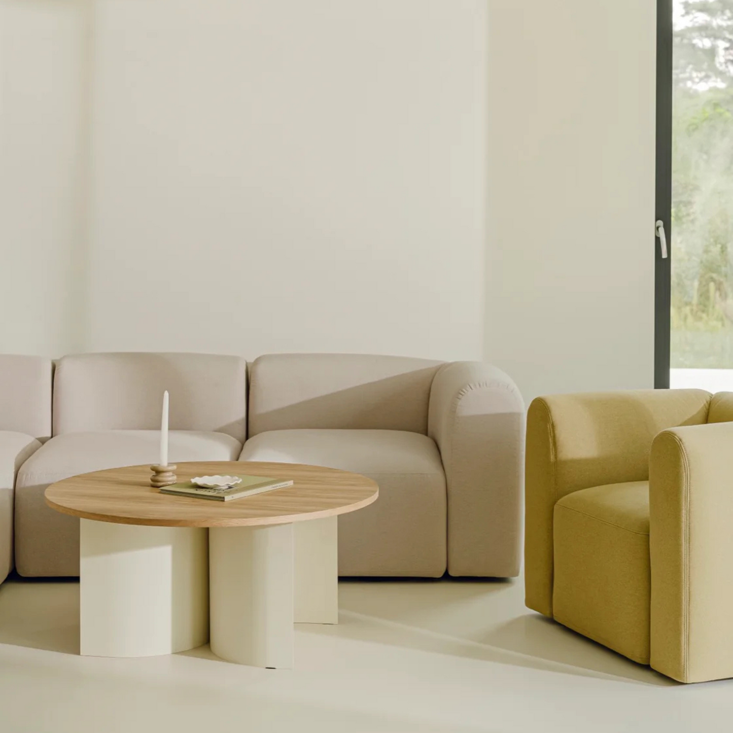 Flom 3 Seater Sofa in Cloud Beige