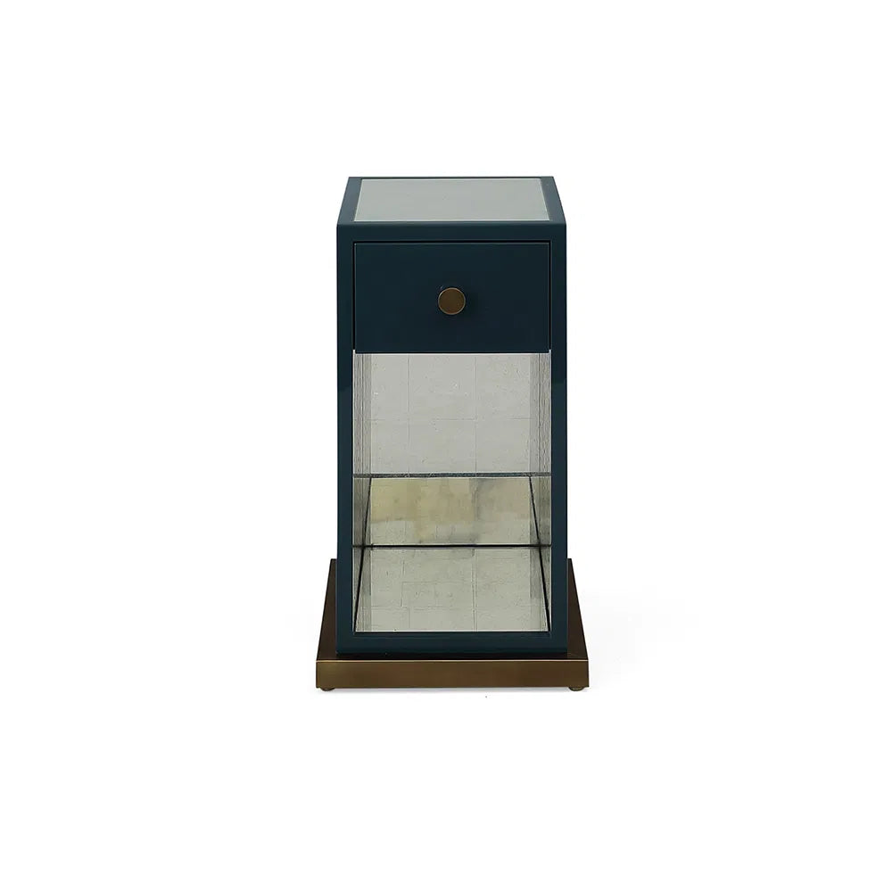 Julian Chichester | Berlin Small Bedside in Ocean Blue Gloss Lacquer