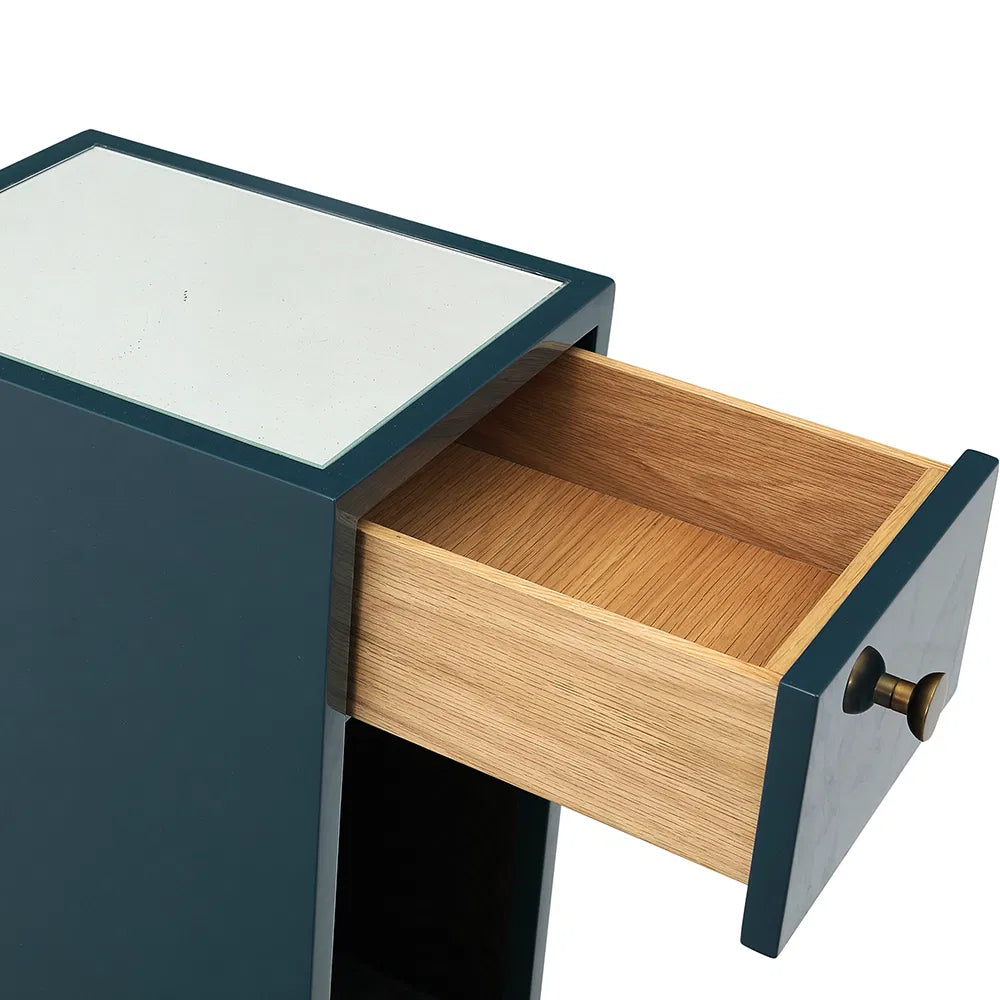 Julian Chichester | Berlin Small Bedside in Ocean Blue Gloss Lacquer