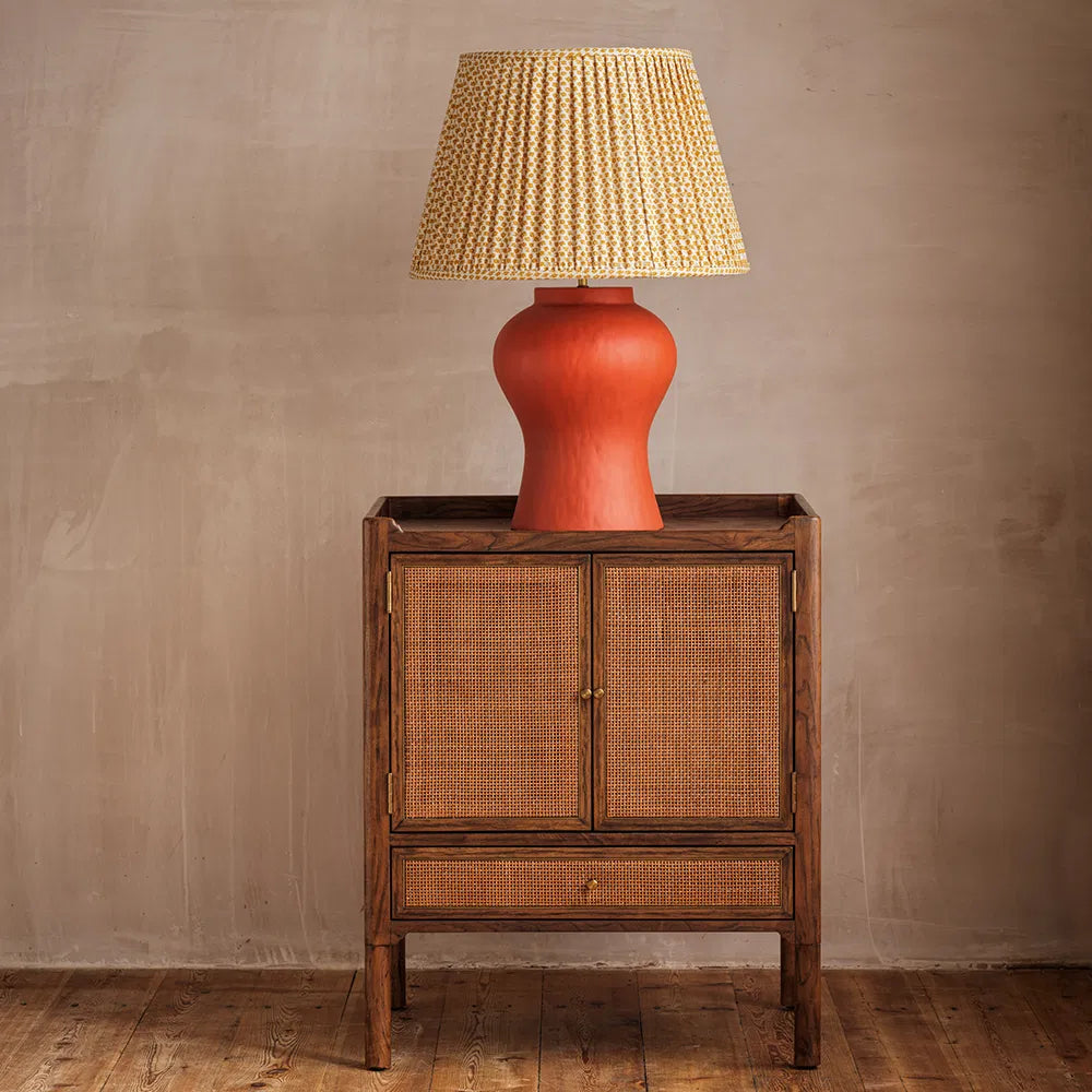 Julian Chichester | Monty Bedside in Light African Walnut & Rattan