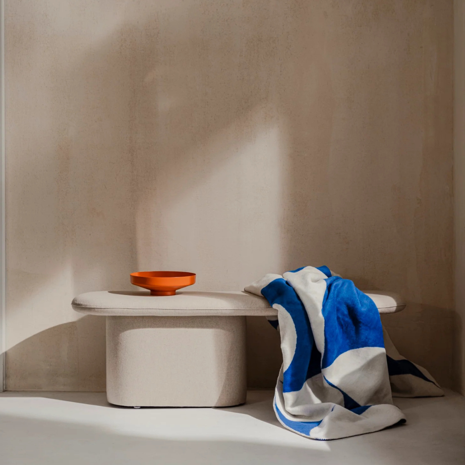 Noo.Ma | Rull Bench in Beige Wool