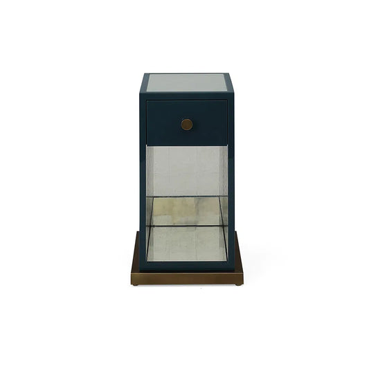 Julian Chichester | Berlin Small Bedside in Ocean Blue Gloss Lacquer