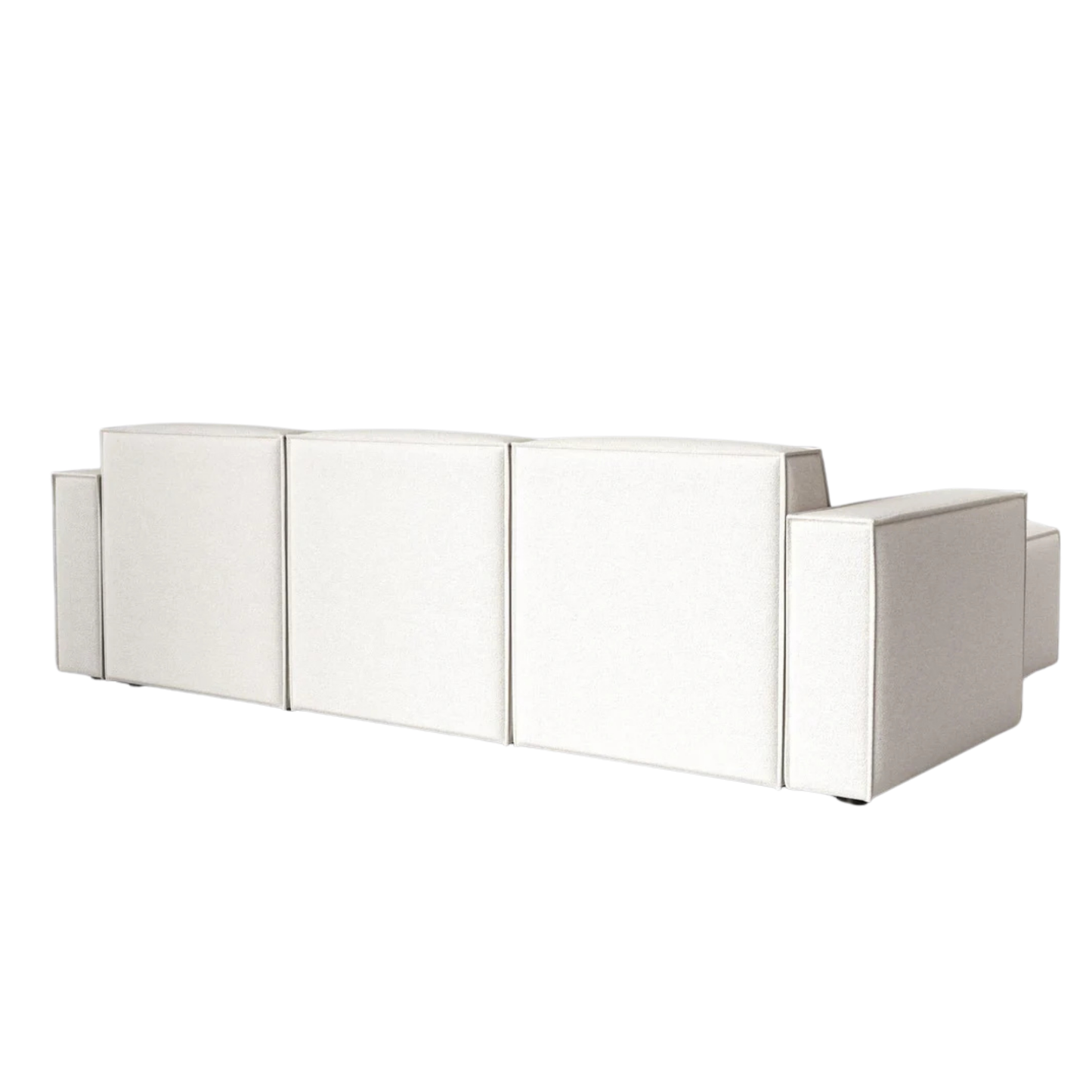 Swyft | 3 Seater Left Chaise Sofa in Ivory Boucle