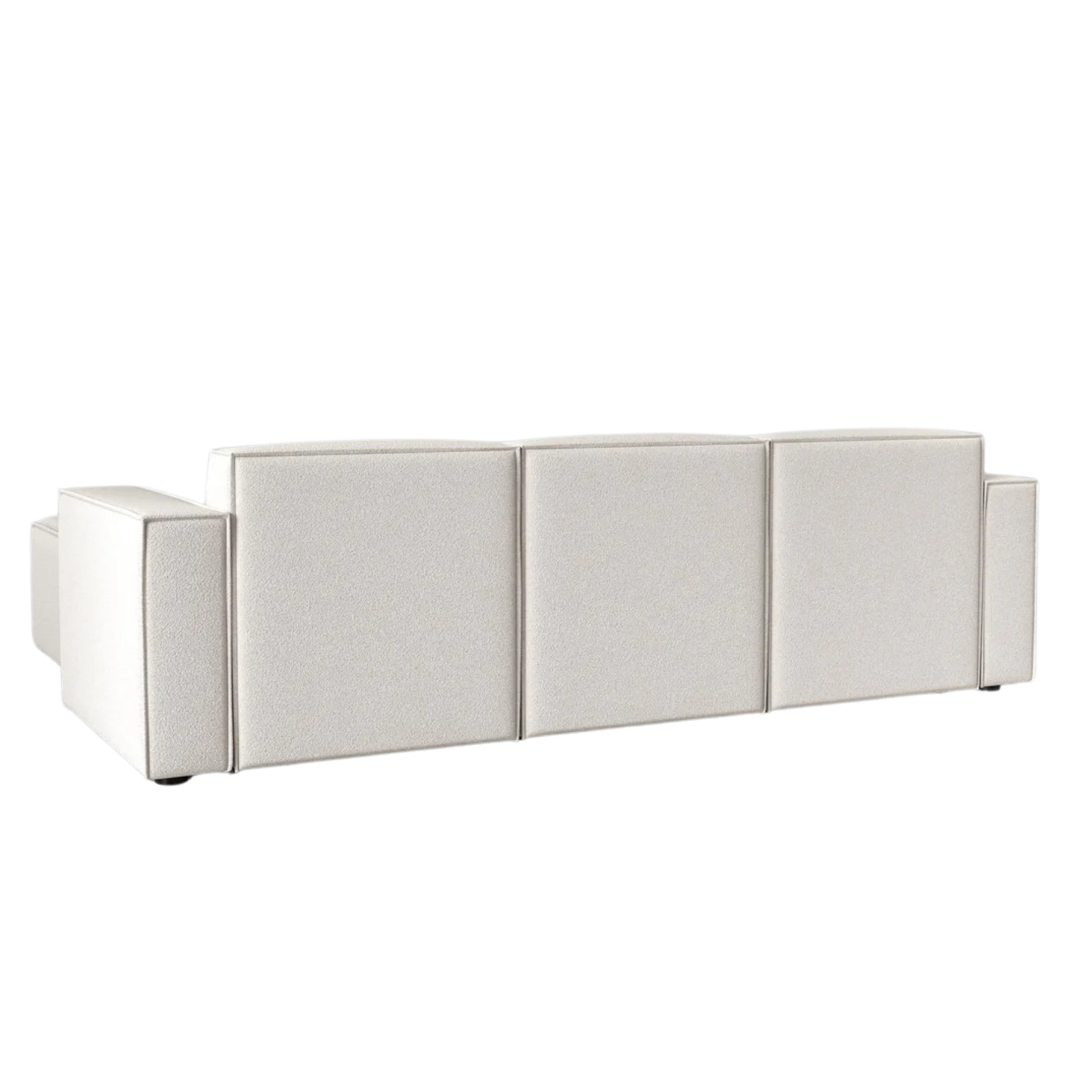 Swyft | 3 Seater Left Chaise Sofa in Ivory Boucle