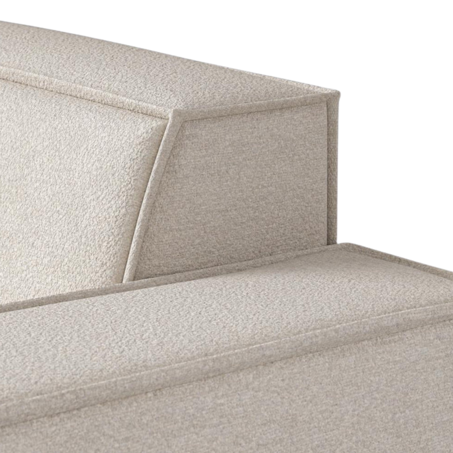 Swyft | 3 Seater Left Chaise Sofa in Ivory Boucle