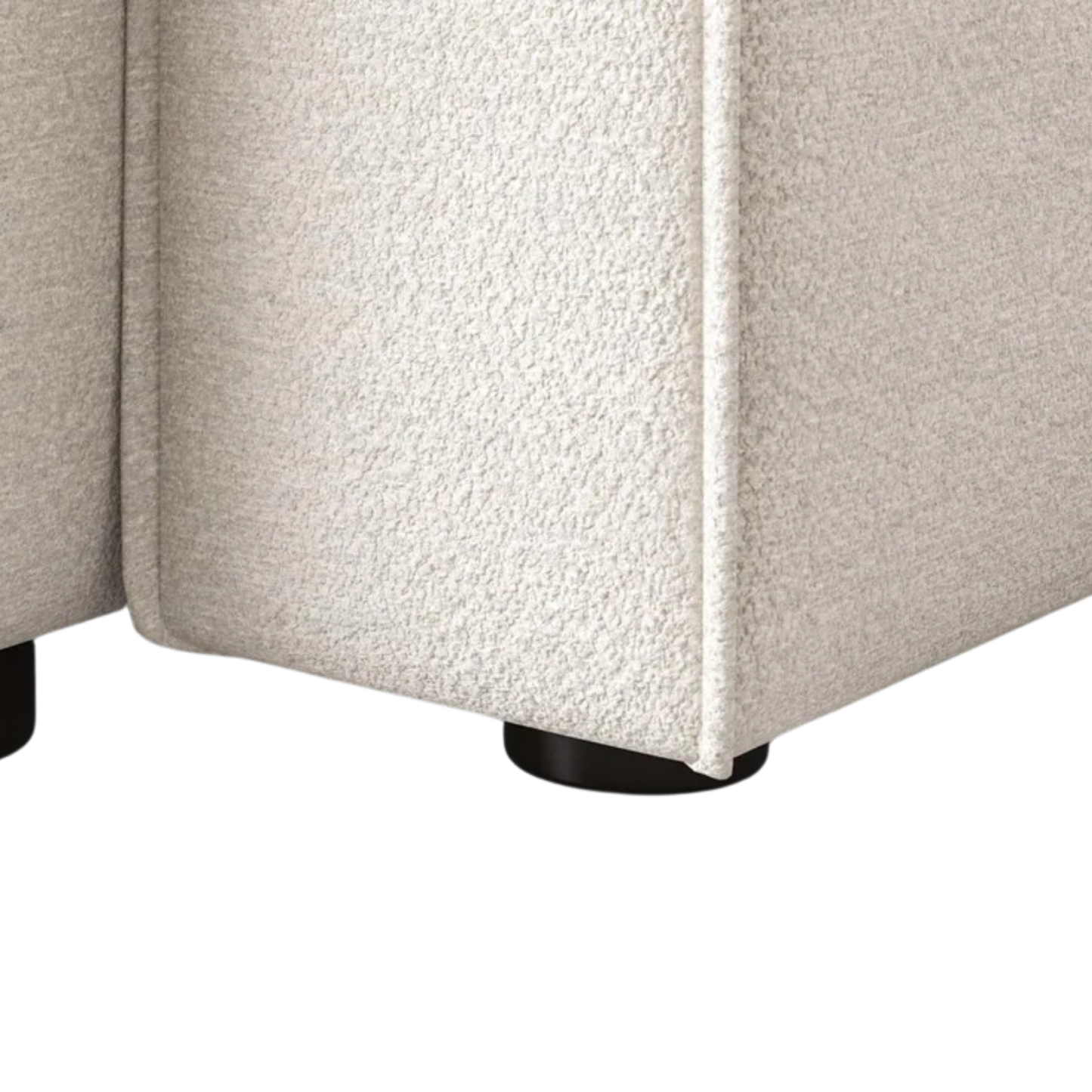 Swyft | 3 Seater Left Chaise Sofa in Ivory Boucle