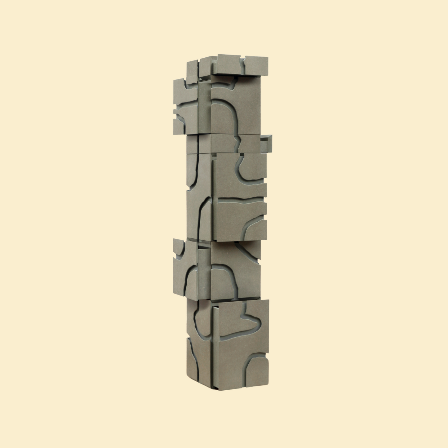Under One Roof | Routed Groove Drawers - Khaki Green by Louis Eager