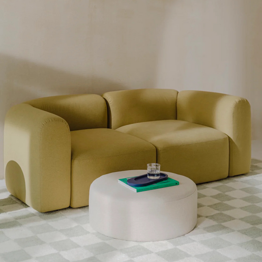 Flom 2 Seater Sofa in Yellow Pear