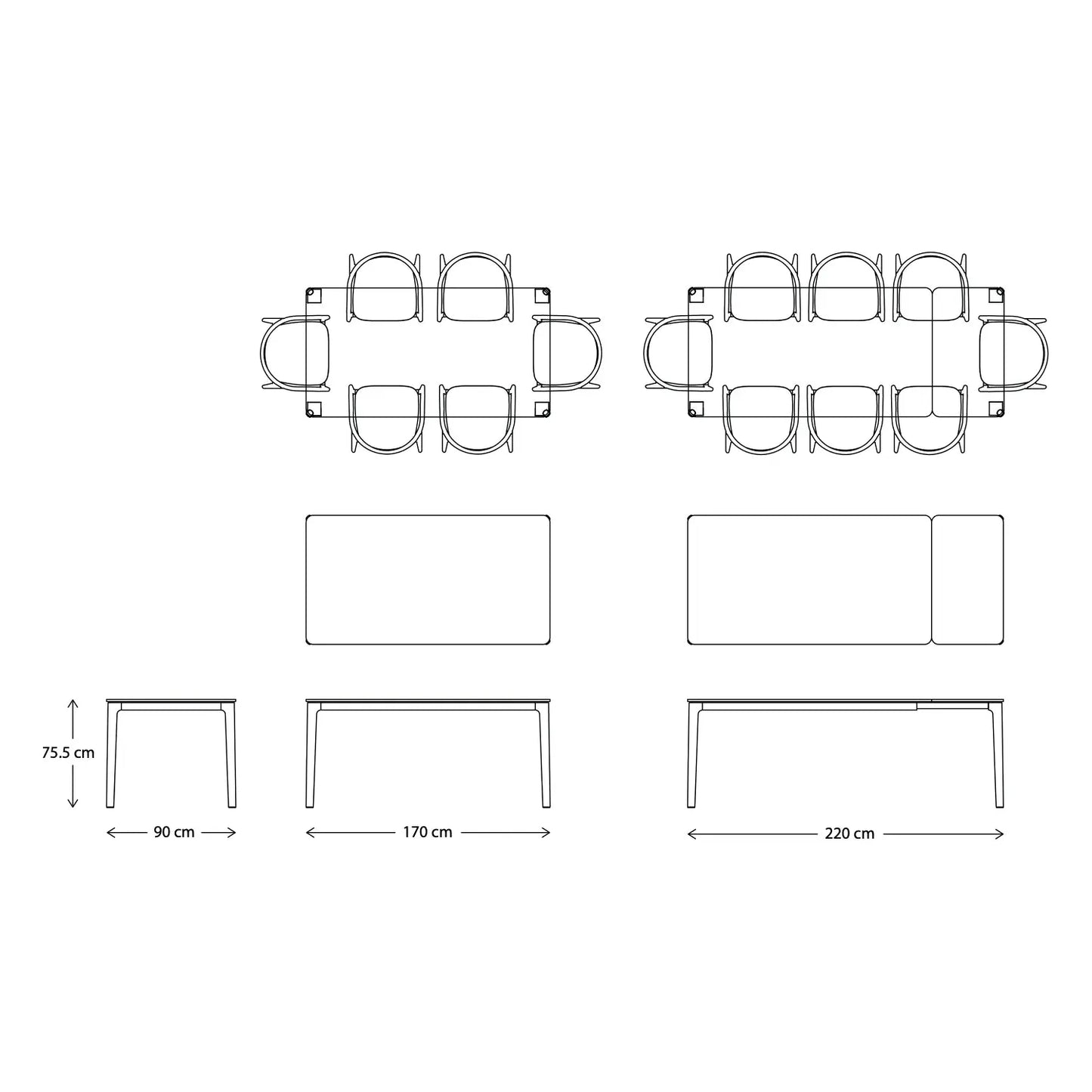 Swyft 01 Extending Dining Table | Oak